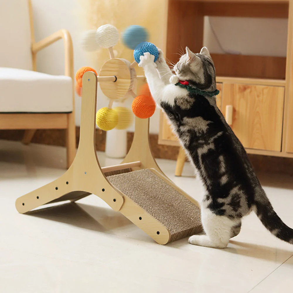 Ferris Wheel Cat Scratcher with Toys - Image 4