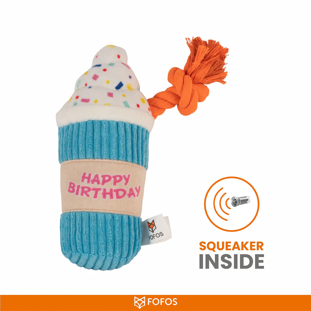 FOFOS Birthday Drink Plush Squeaky Dog Toy - Image 4