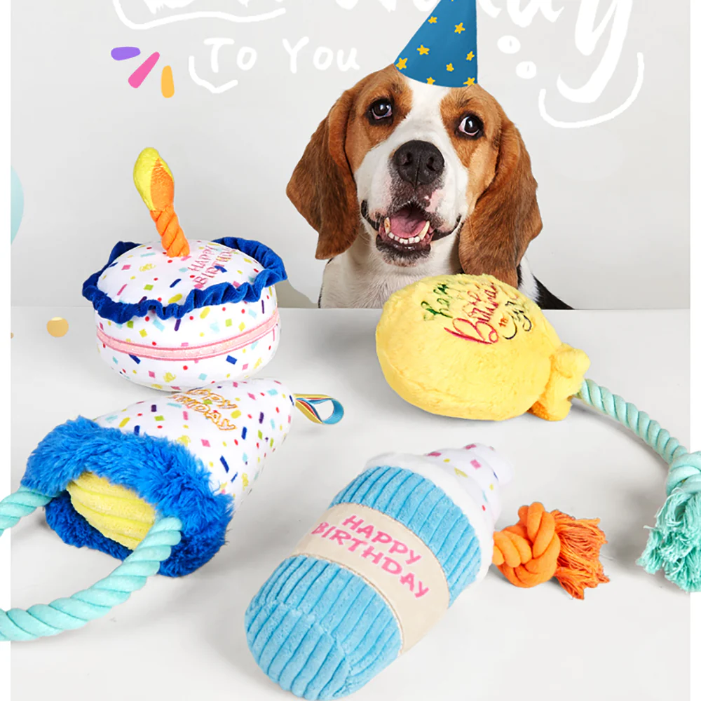 FOFOS Birthday Drink Plush Squeaky Dog Toy - Image 6