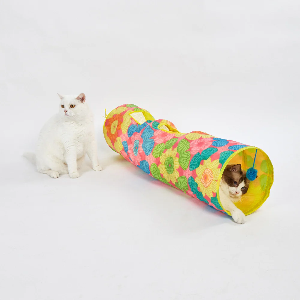 FOFOS Floral Pop-up Tunnel Cat Toy - Image 6