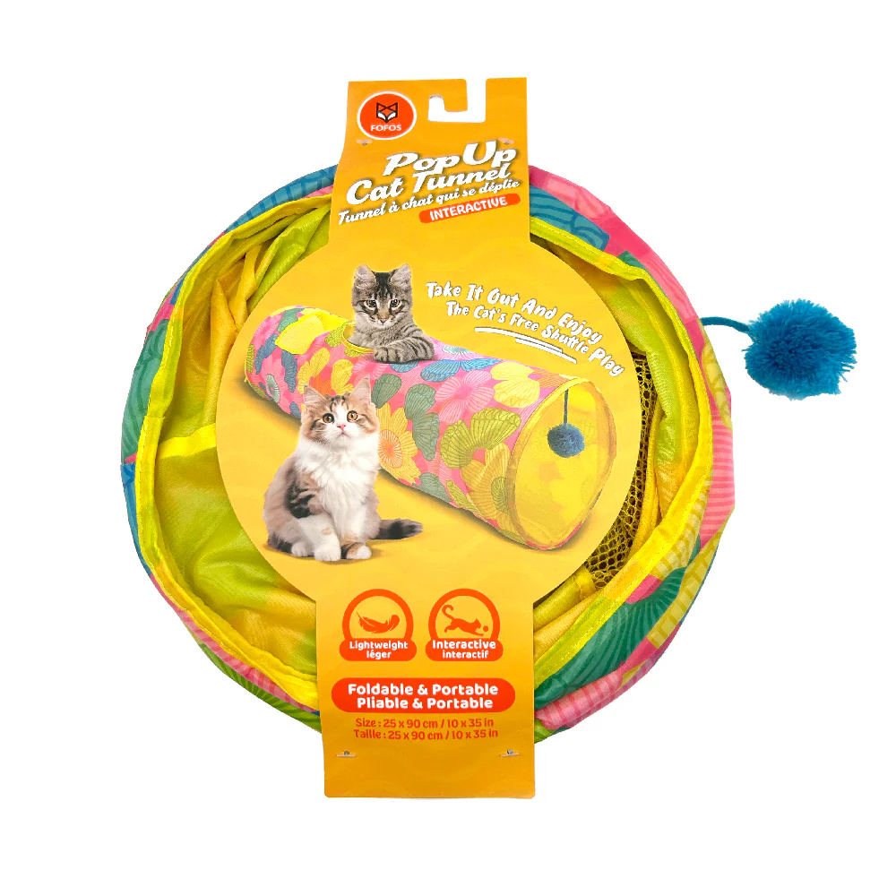 FOFOS Floral Pop-up Tunnel Cat Toy - Image 7