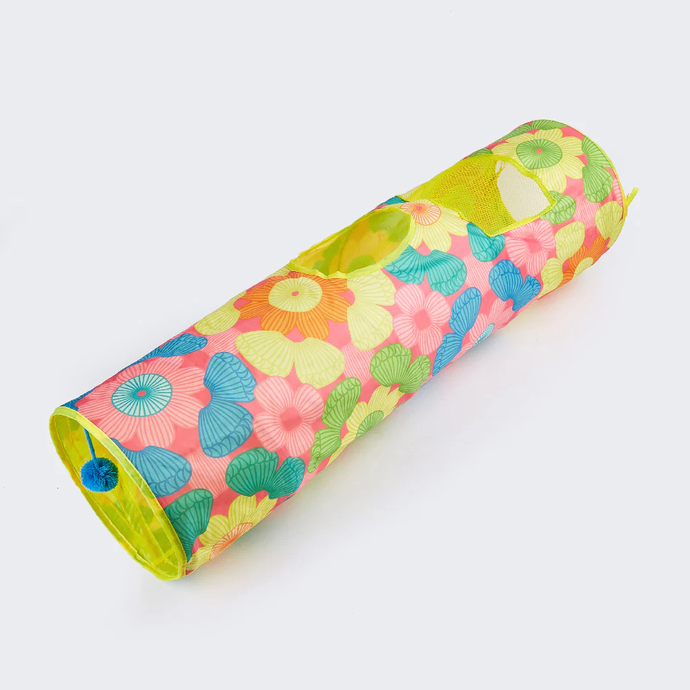 FOFOS Floral Pop-up Tunnel Cat Toy - Image 8