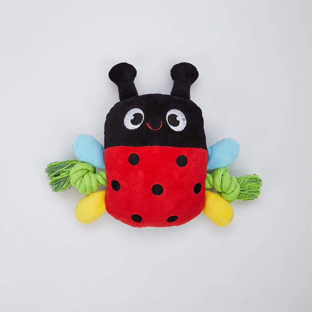 FOFOS Garden Ladybug Squeaky Plush Dog Toy - Image 2