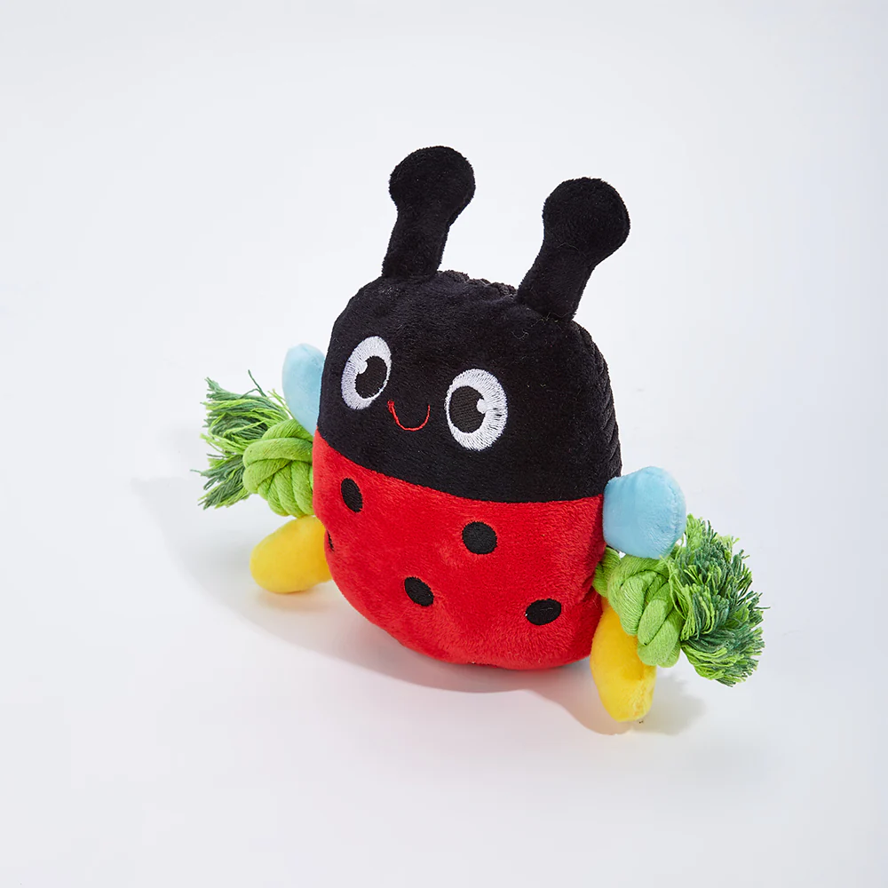 FOFOS Garden Ladybug Squeaky Plush Dog Toy - Image 3