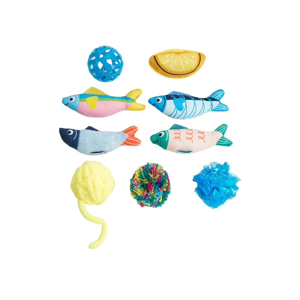 FOFOS Sardine Catnip Cat Toy - 9pcs - Image 2