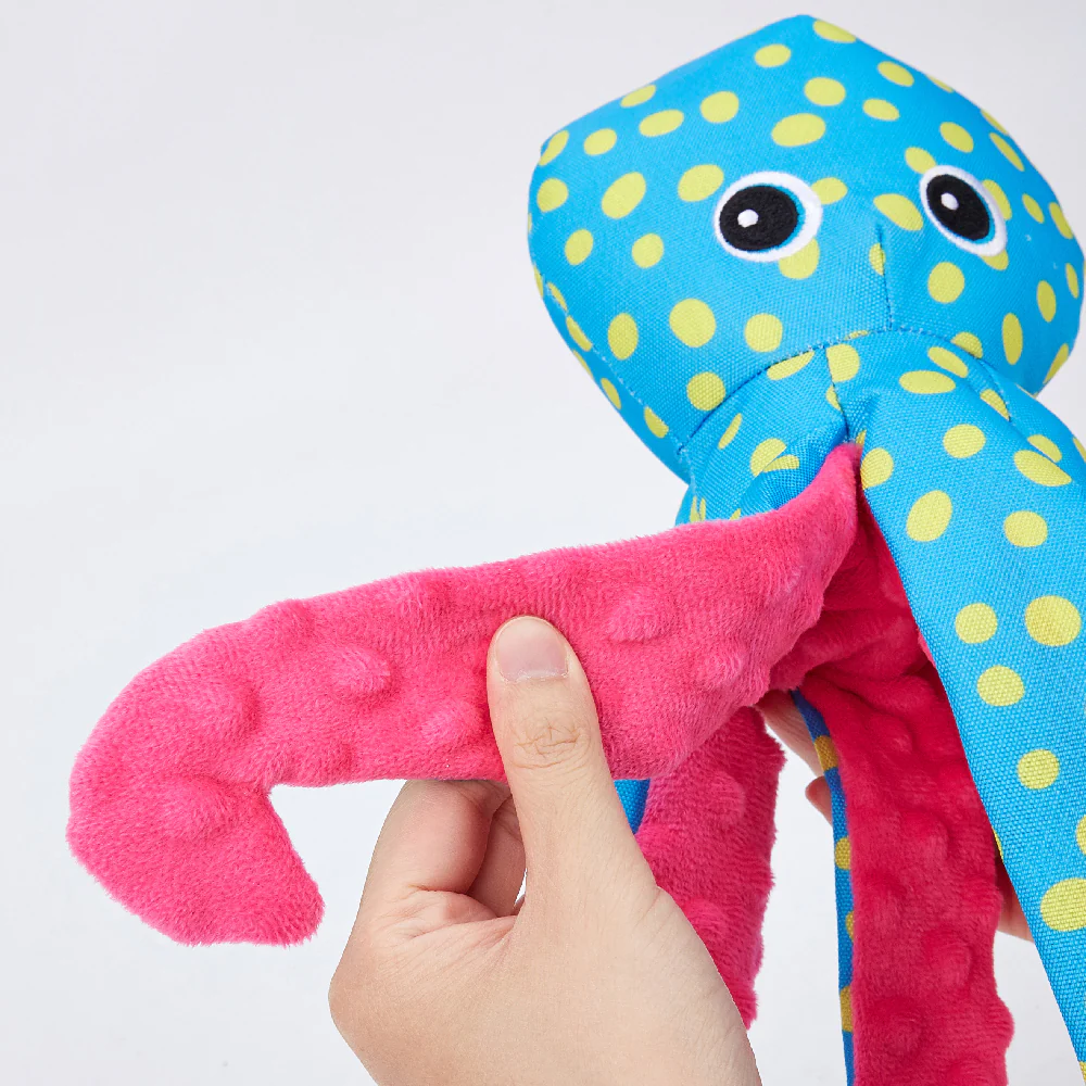 FOFOS Sealife Blue Octopus Plush Dog Toy - Image 7