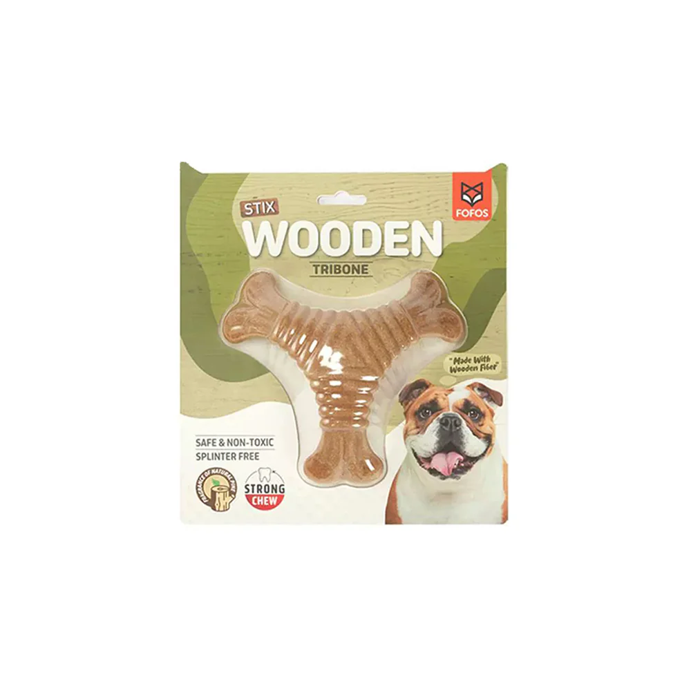 FOFOS Stix Wooden Triangle Upgrade Blister Packaging Dog Toy