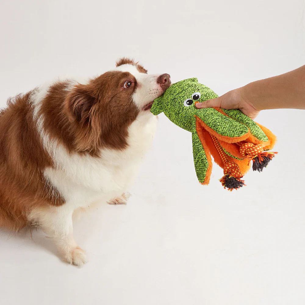 FOFOS Summer Green Octopus Plush Dog Toy - Image 3