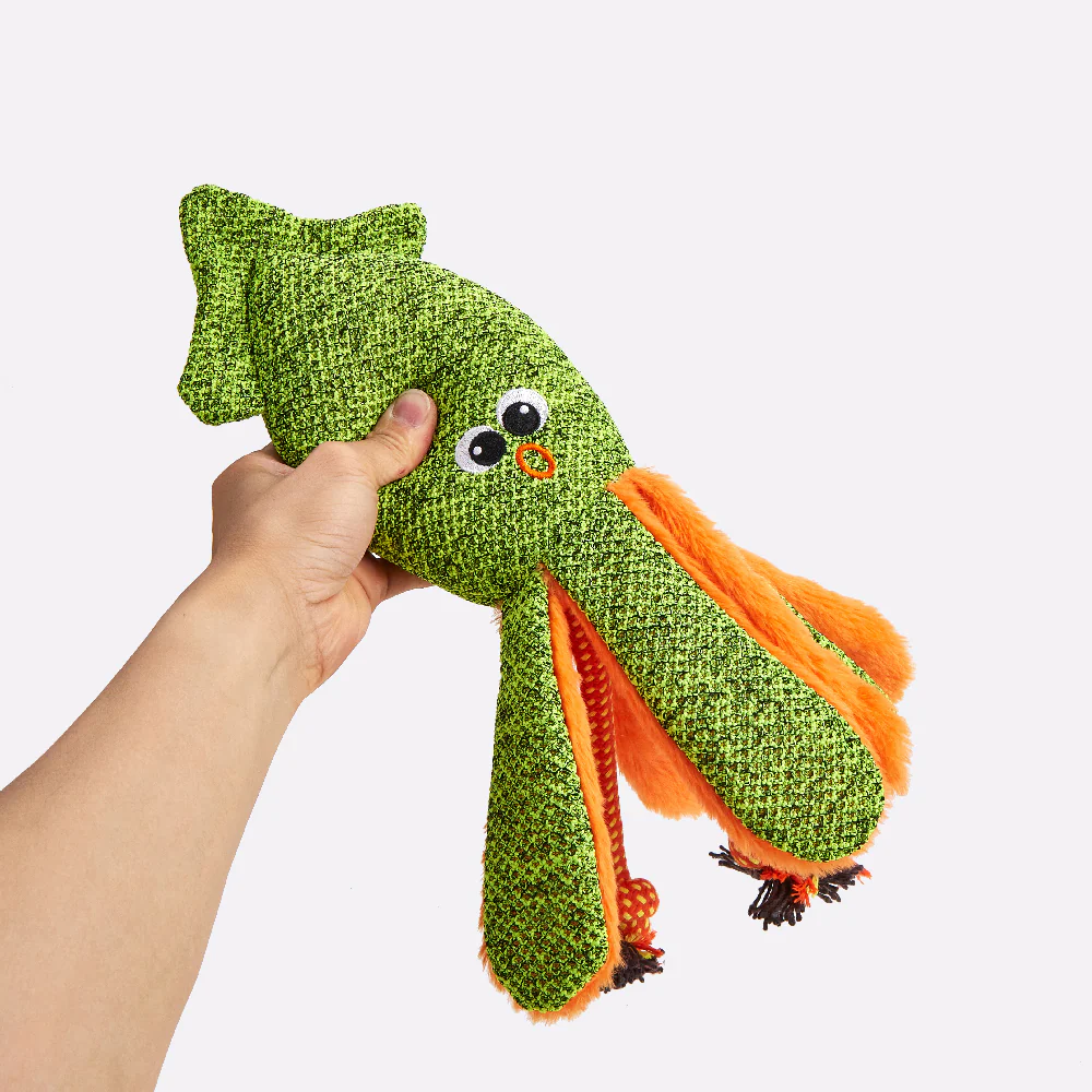 FOFOS Summer Green Octopus Plush Dog Toy - Image 8