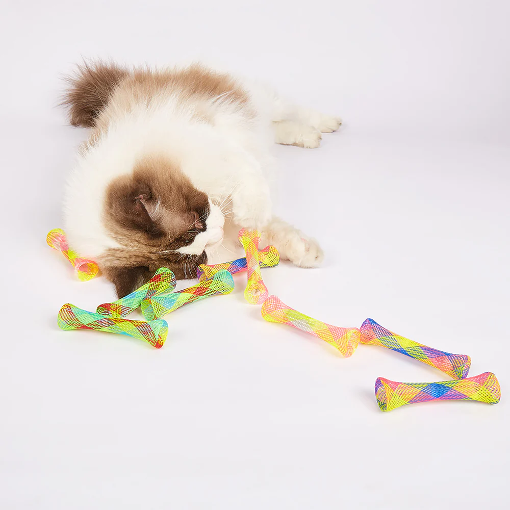 FOFOS Tube Spring Cat Toy 3pk - Image 5