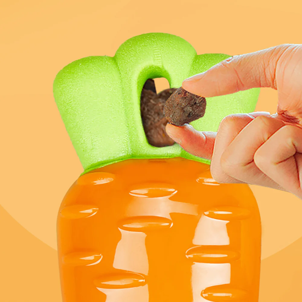 FOFOS Vegi-Bites Carrot Squeaky Dog Toy - Large - Image 2