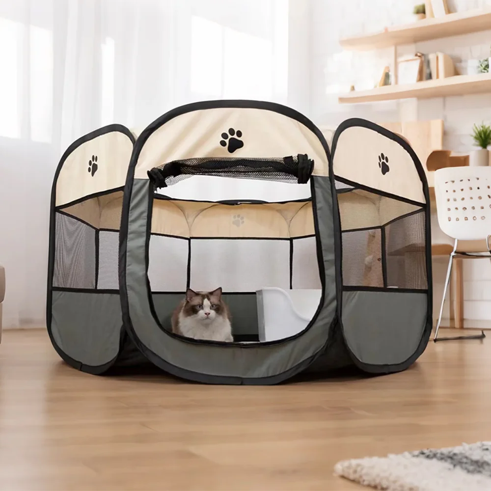 Foldable Large Cat Whelping Box 91x91x58cm - Image 4