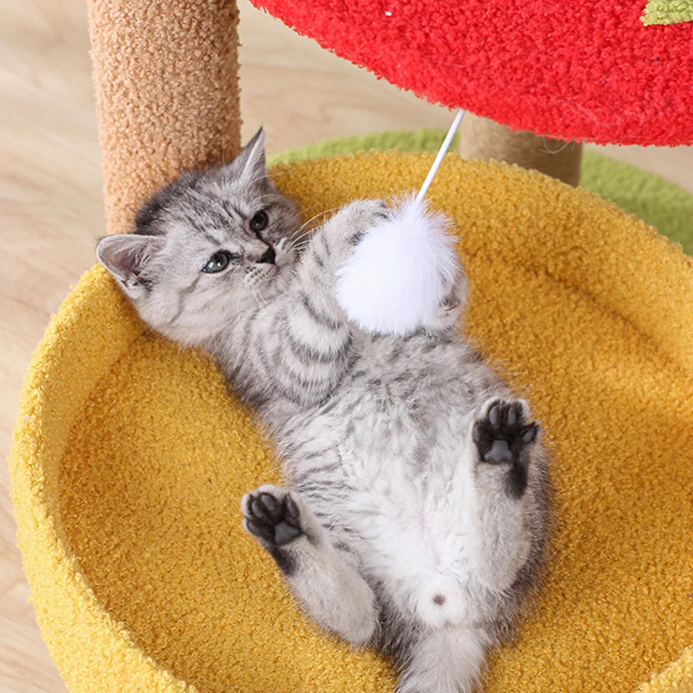 Fruit 3-Level Sisal Cat House And Tree 92x45x45cm - Image 4