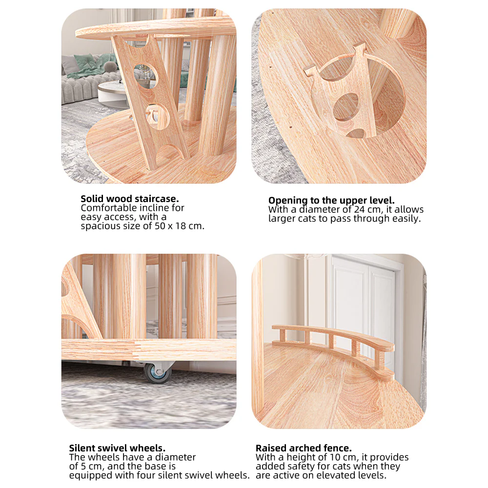 HONEYPOTCAT Belgravia Skywalk Cat Tower - 190cm v220520 - Image 3
