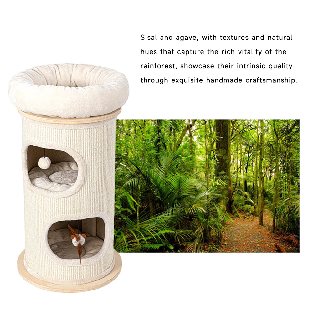HONEYPOTCAT Cosy Sisal Barrel With Plush Top 2504s/2504/2504pro - Image 5