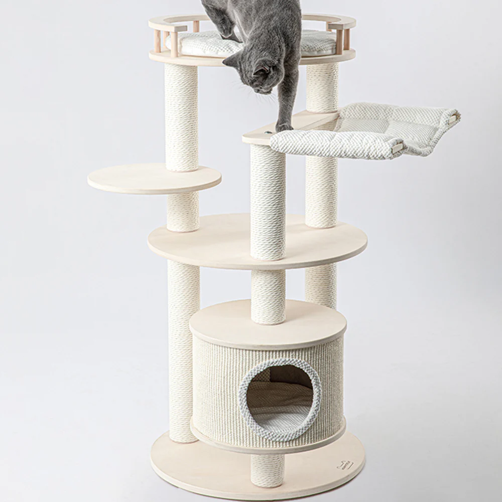 HONEYPOTCAT Enduring Comfort Sisal & Wood Tree - 128cm 220095pro - Image 3