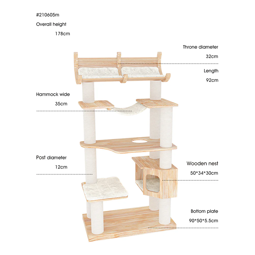 HONEYPOTCAT Joyful Climb Cat Tower - 178cm 210605m - Image 5