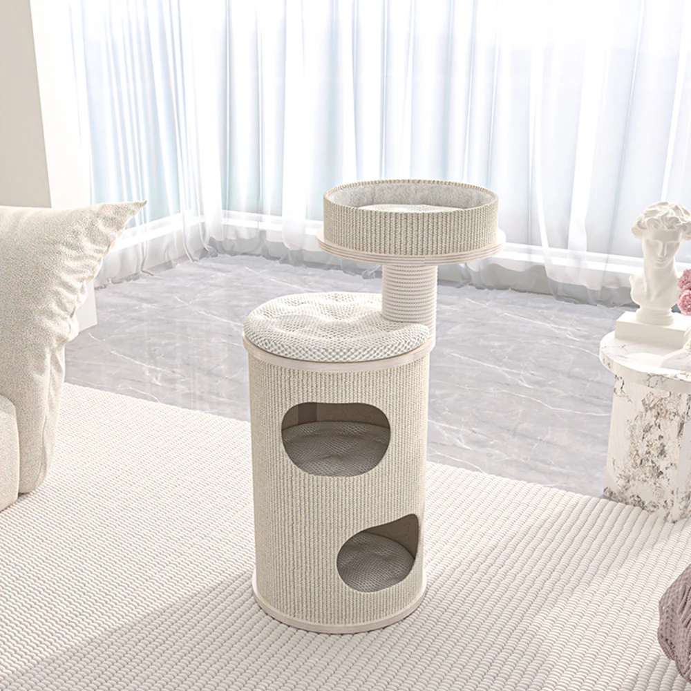 HONEYPOTCAT PURRING Multi-Level Sisal Barrel Cat Tower 182530/182530pro - Image 3