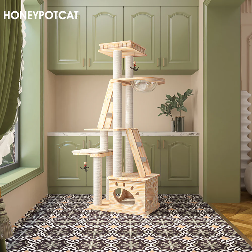 HONEYPOTCAT Wood Retreat Cat Furniture de180172/de180172pro/de180172ext - Image 5