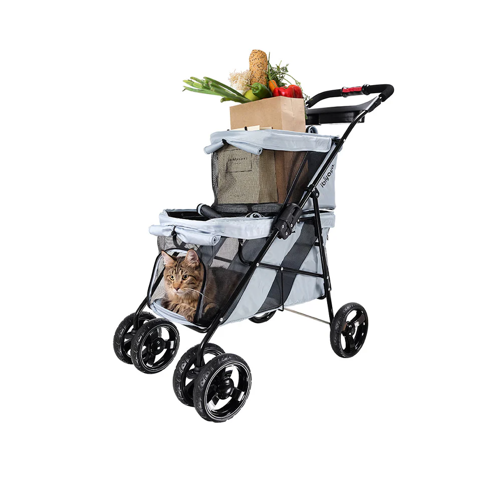 IBIYAYA Pet Bus Double Decker Foldable Stroller - Image 11