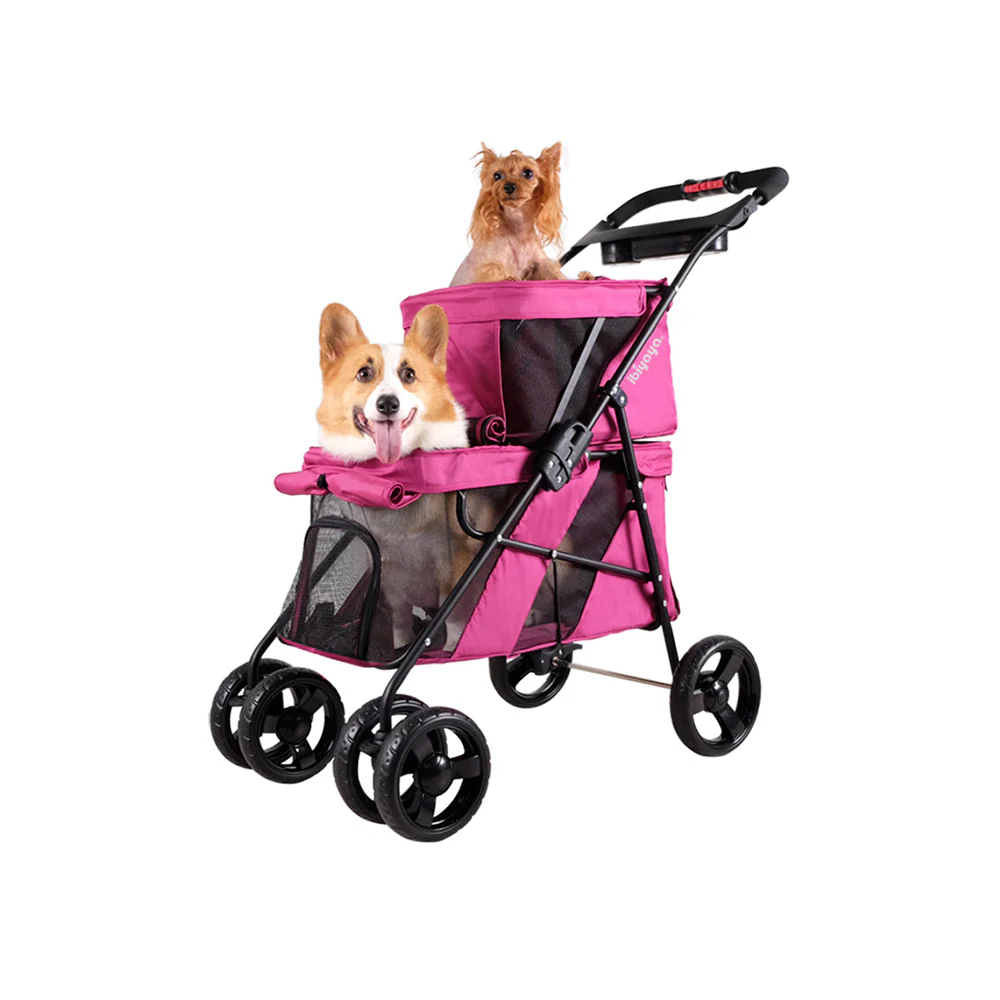IBIYAYA Pet Bus Double Decker Foldable Stroller - Image 4