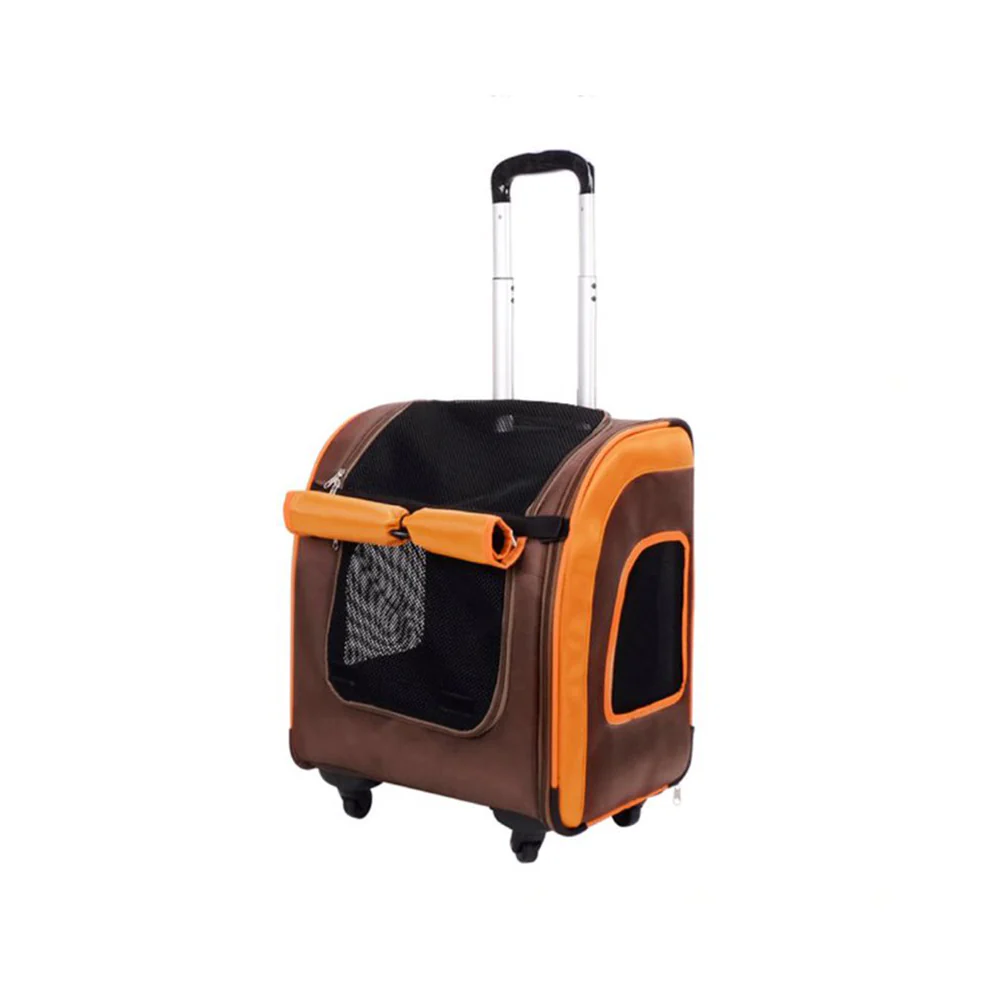 IBIYAYA Wheeled Backpack Parallel Transport Pet Trolley