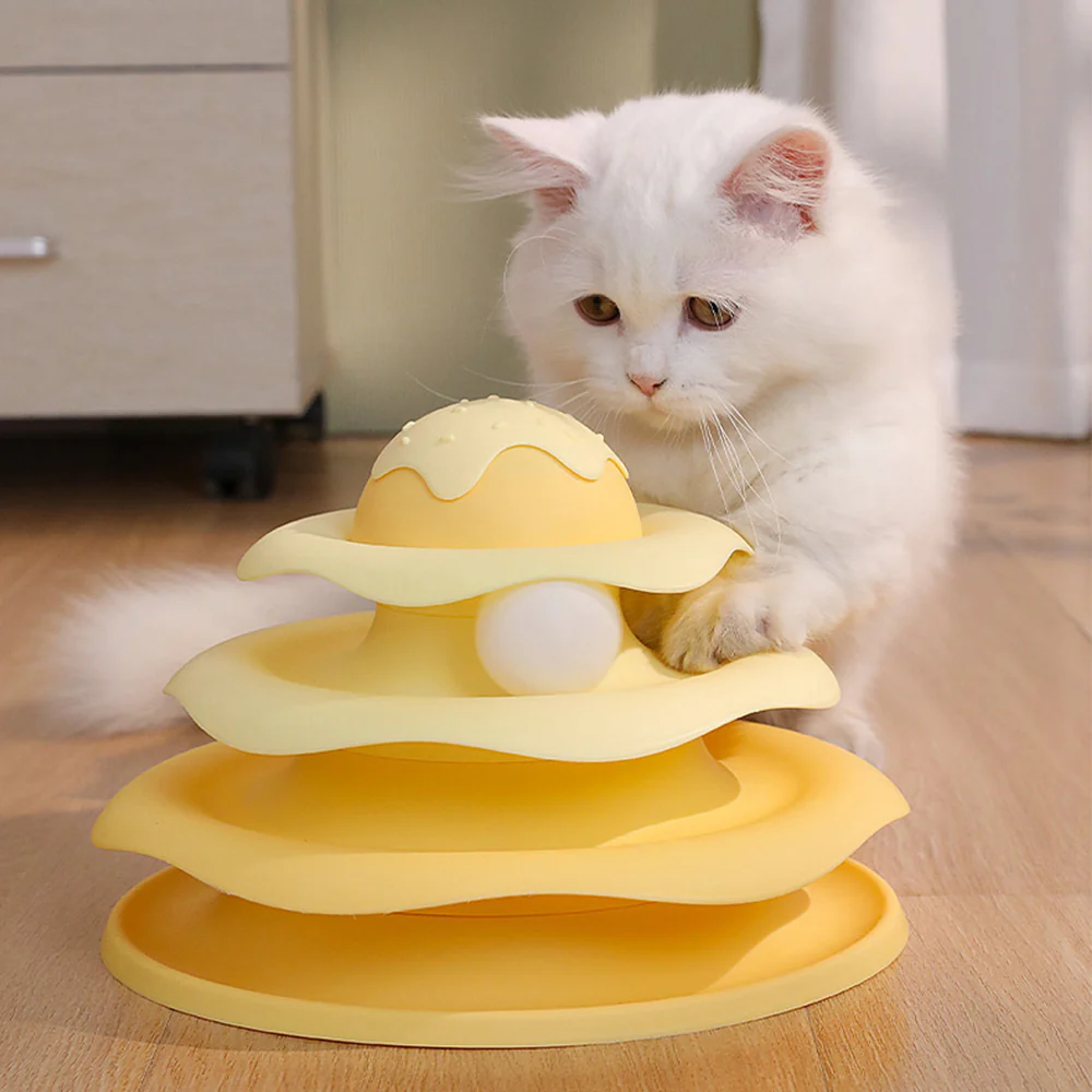 Ice Cream Cat Turntable Toy With Balls - Image 3