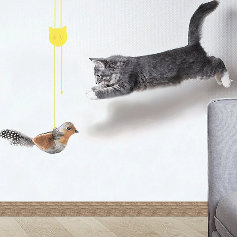 Interactive Chirping Bird Cat Toy – Catnip Sound Teaser Wand - Image 7
