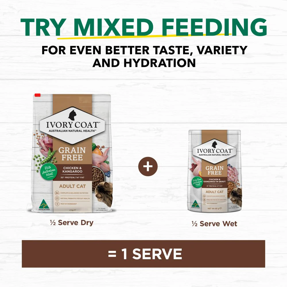 IVORY COAT Grain Free Chicken & Kangaroo Adult Cat Food 4kg - Image 12