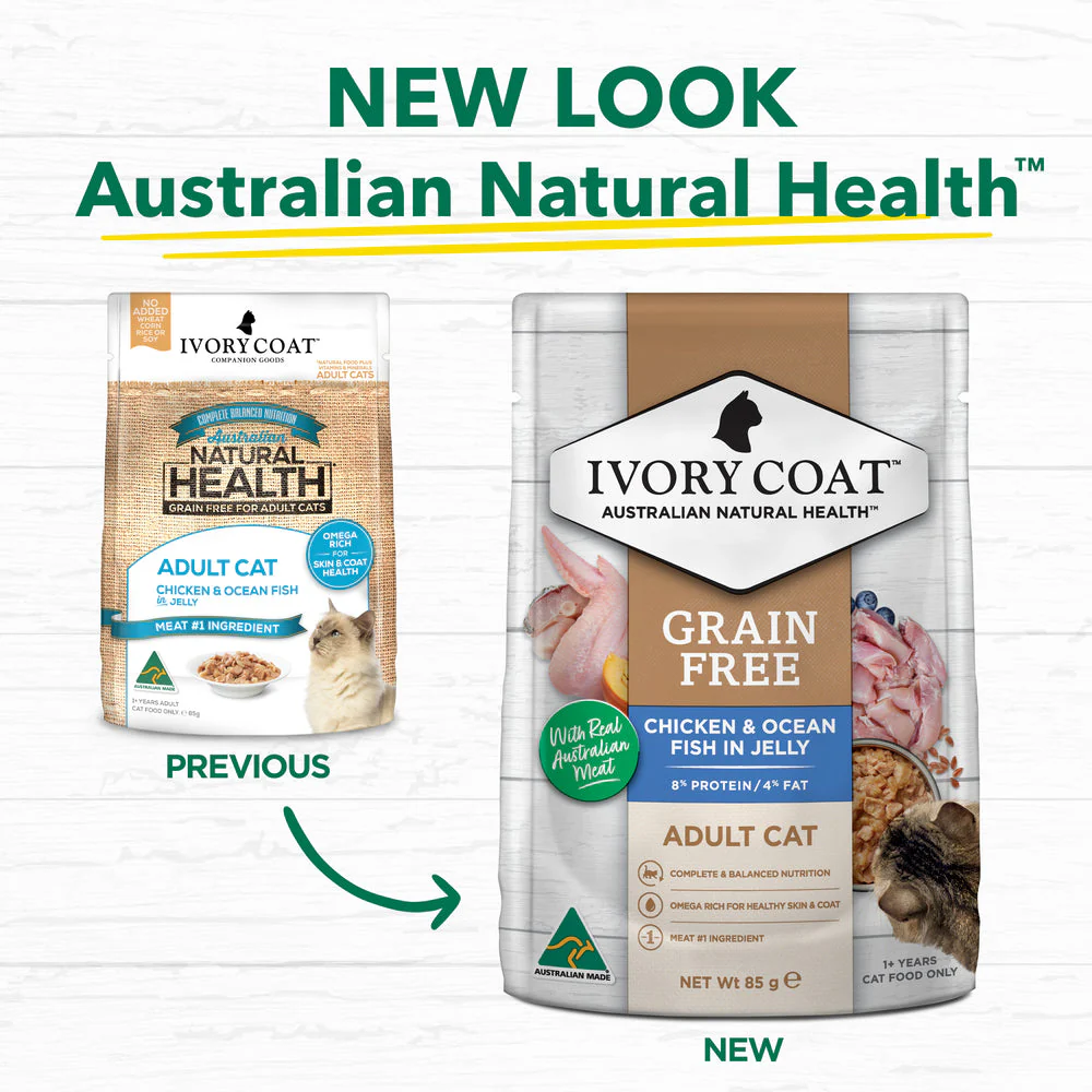 IVORY COAT Grain Free Chicken & Ocean Fish Jelly Adult Wet Cat Food 85g - Image 2