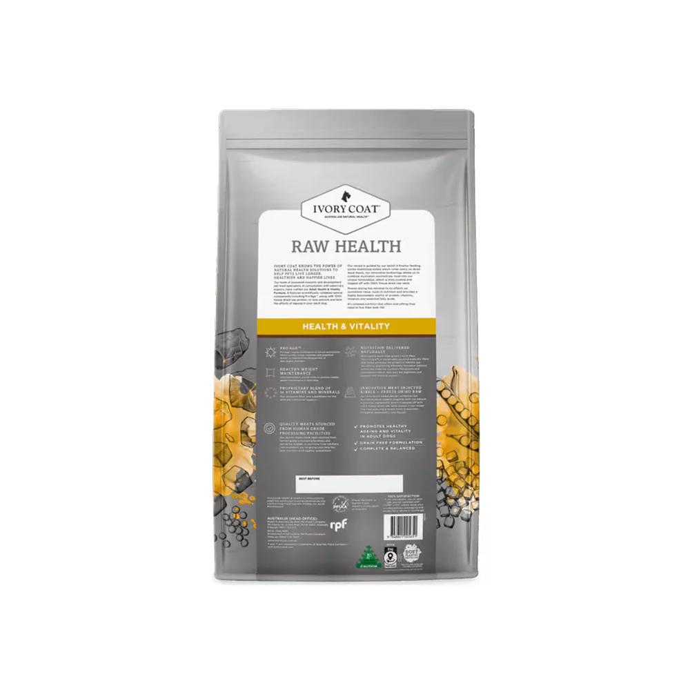 IVORY COAT Raw Health Health & Vitality Dog Food 1.8kg - Image 2
