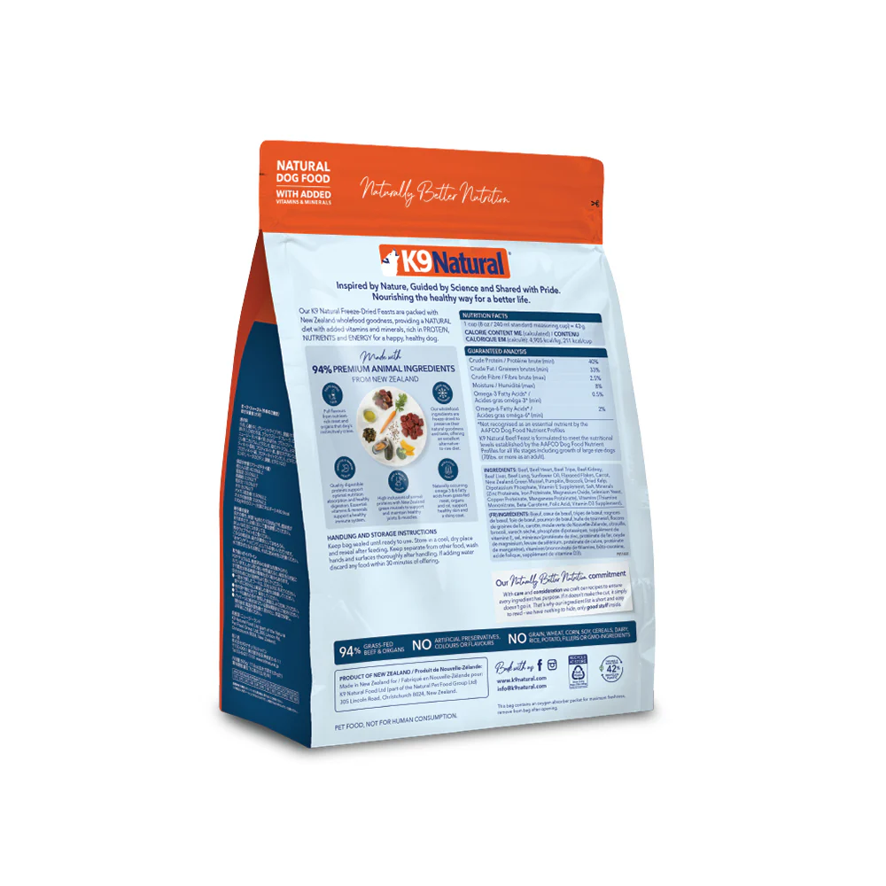 K9 NATURAL Beef Freeze Dried Dog Food - Image 8