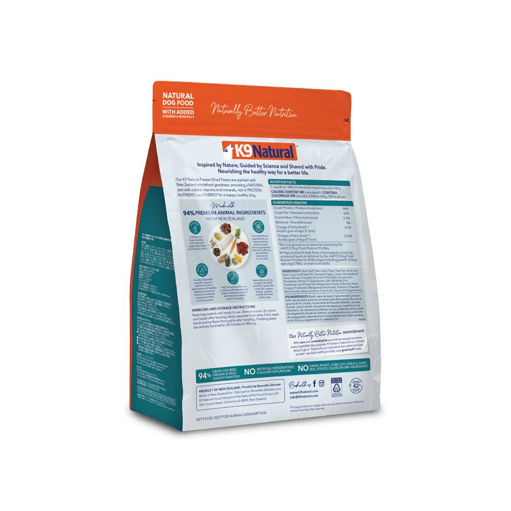 K9 NATURAL Beef & Hoki Dry Dog Food - Image 12