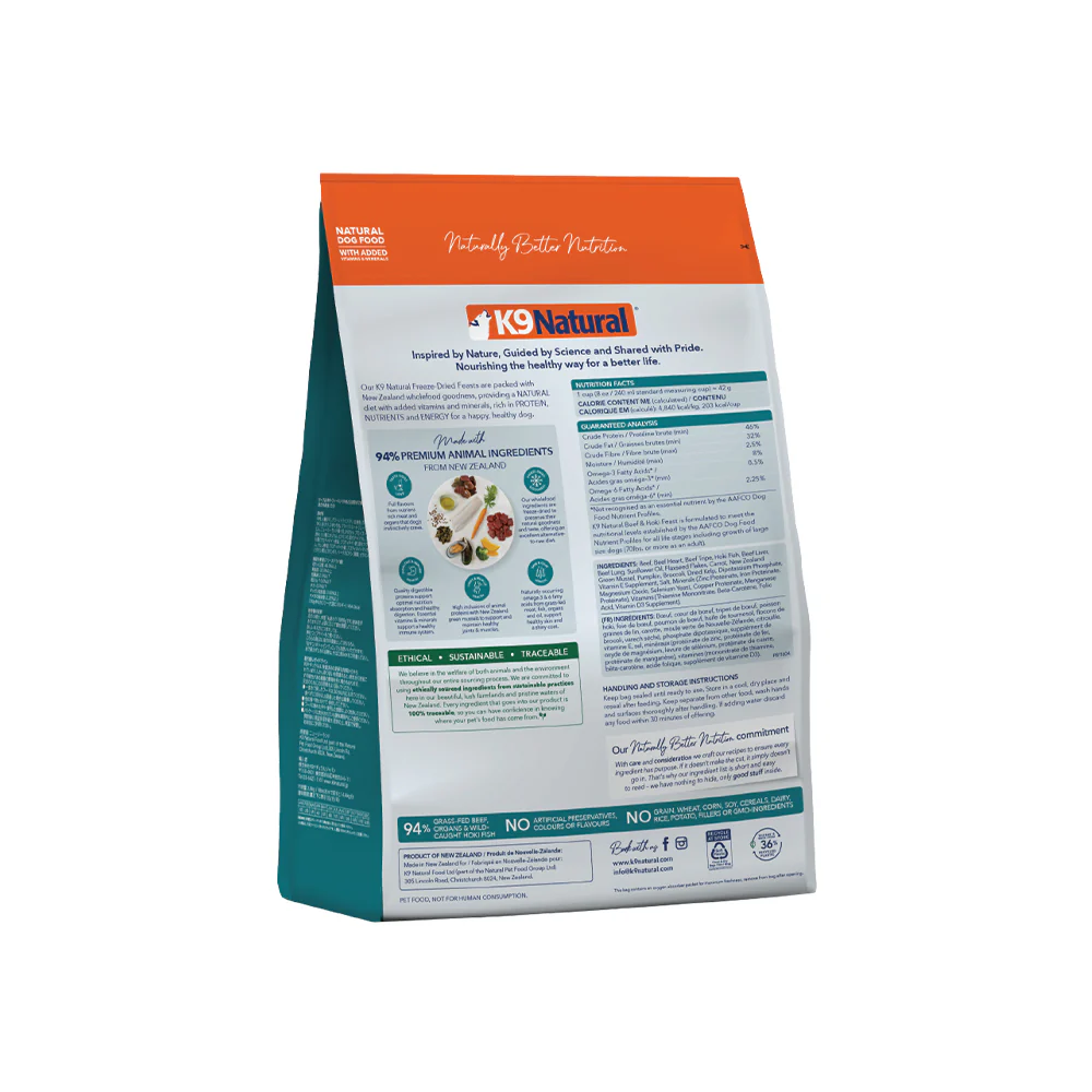K9 NATURAL Beef & Hoki Dry Dog Food - Image 18