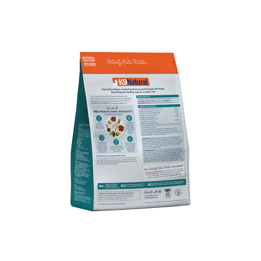 K9 NATURAL Beef & Hoki Dry Dog Food - Image 5