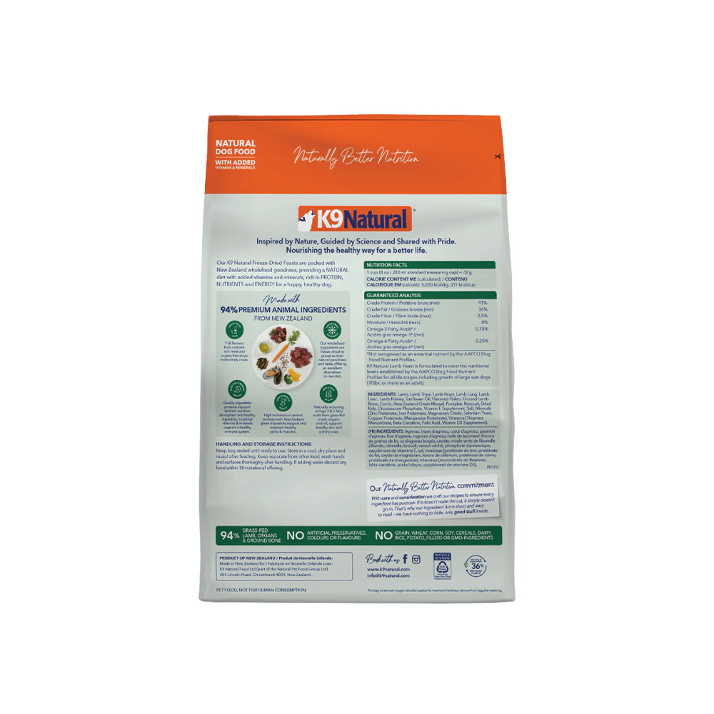 K9 NATURAL Lamb Freeze Dried Dog Food - Image 13