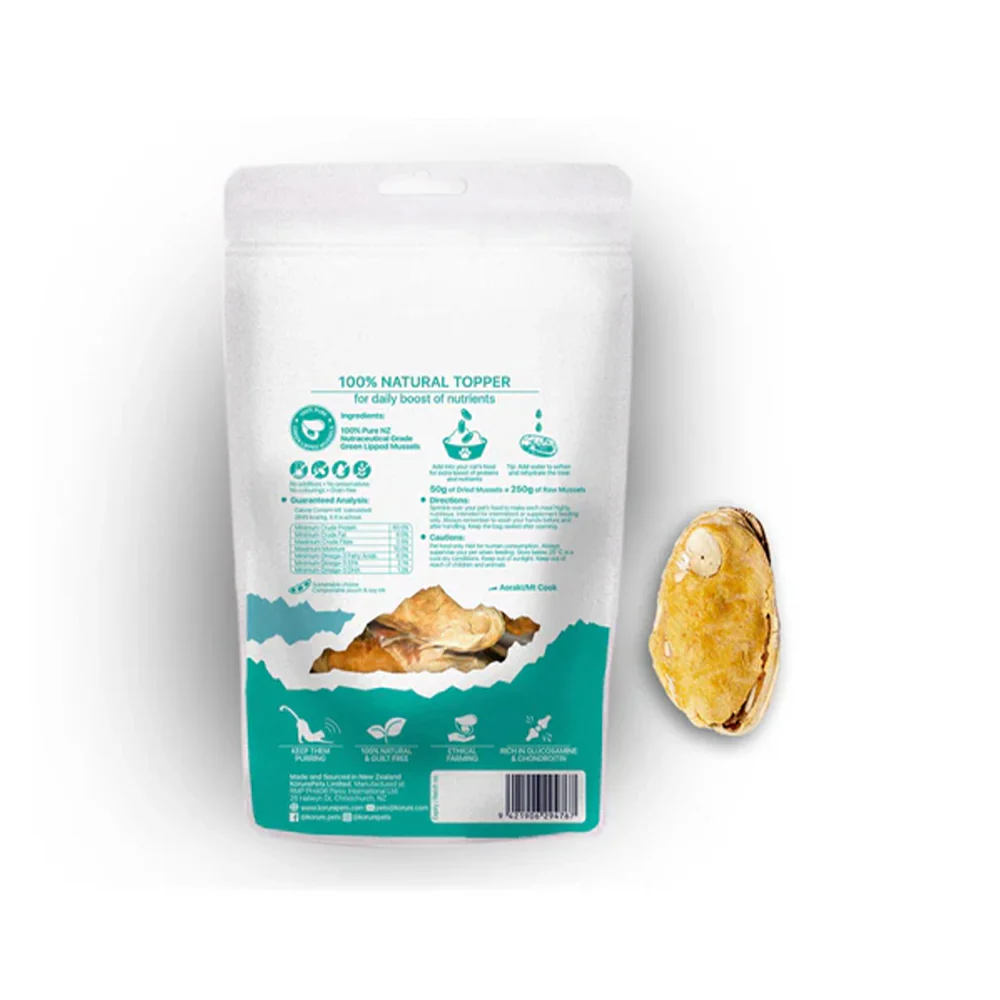 KORURE PETS NZ Omega-3 Mussel Cat Food Topper 50g - Image 3