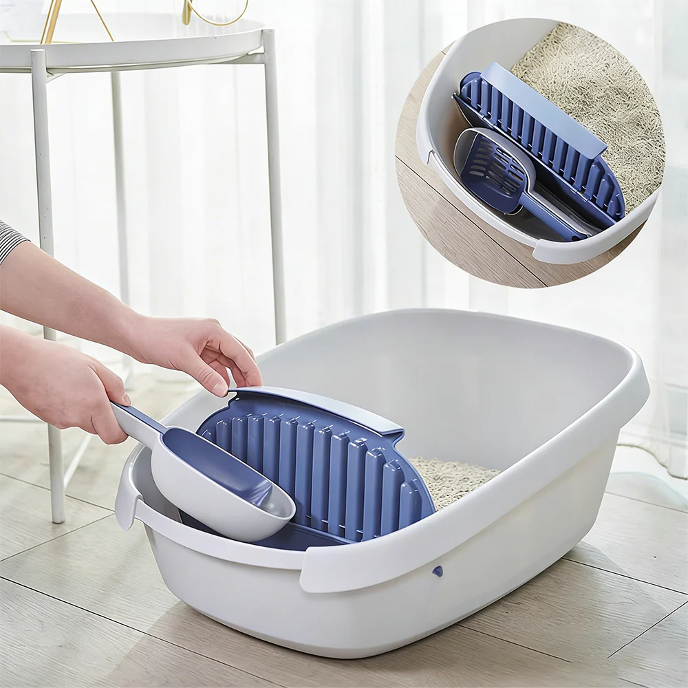 Large Open Cat Litter Box with Removable Wide Step - Image 15