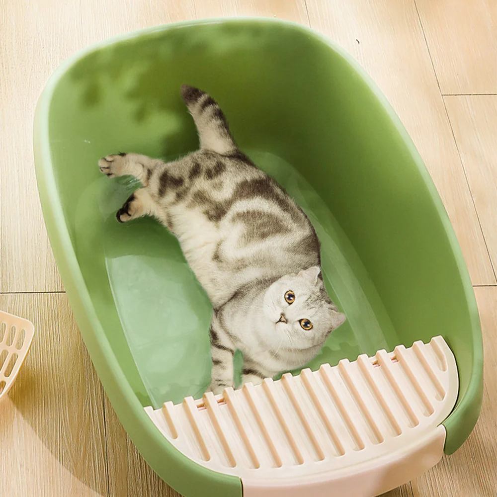 Large Open Cat Litter Box with Removable Wide Step - Image 6