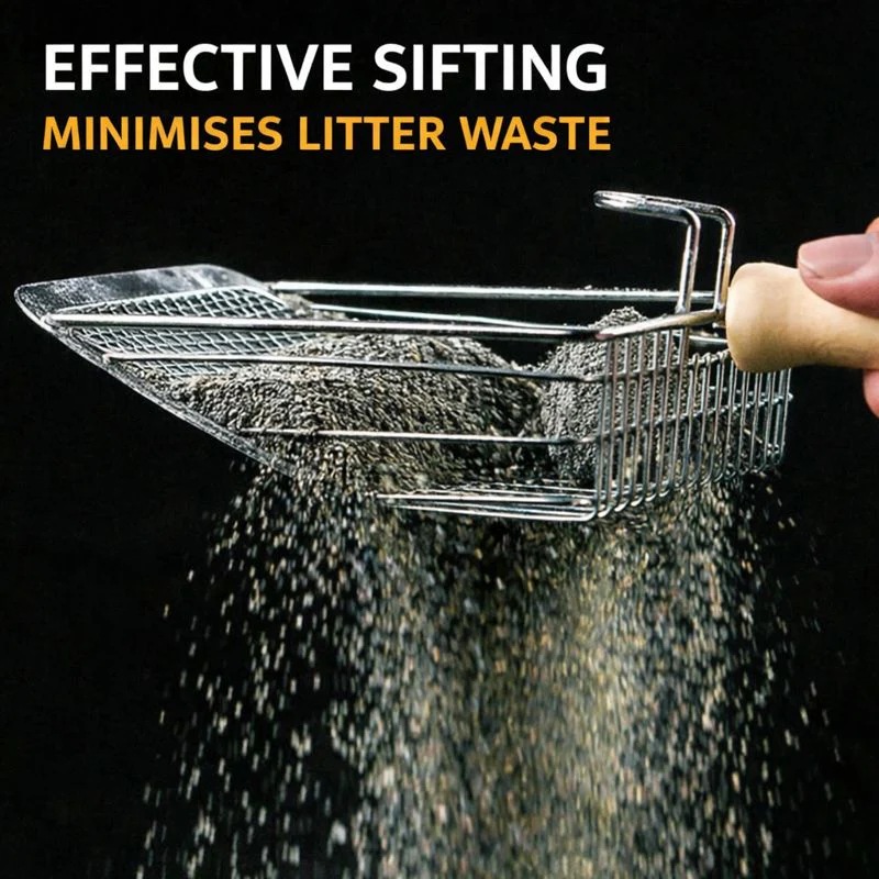 Large Stainless Steel Cat Litter Scoop - Image 3