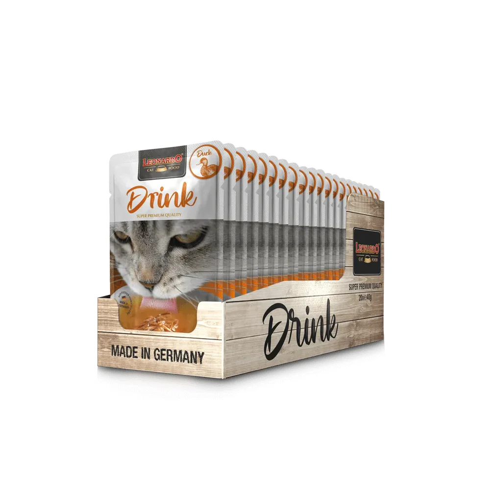 LEONARDO Drink With Duck Wet Cat Food - Image 2