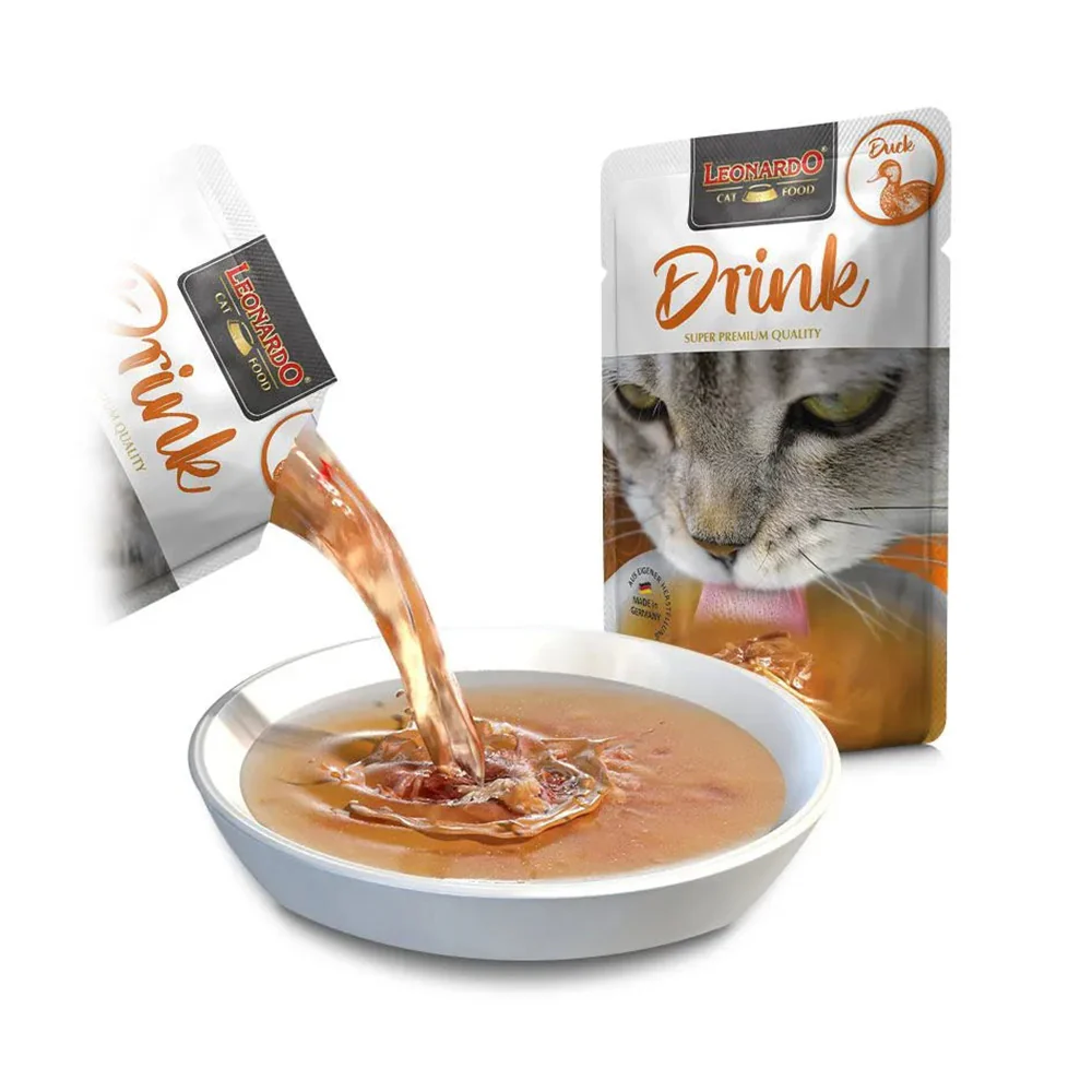 LEONARDO Drink With Duck Wet Cat Food - Image 3