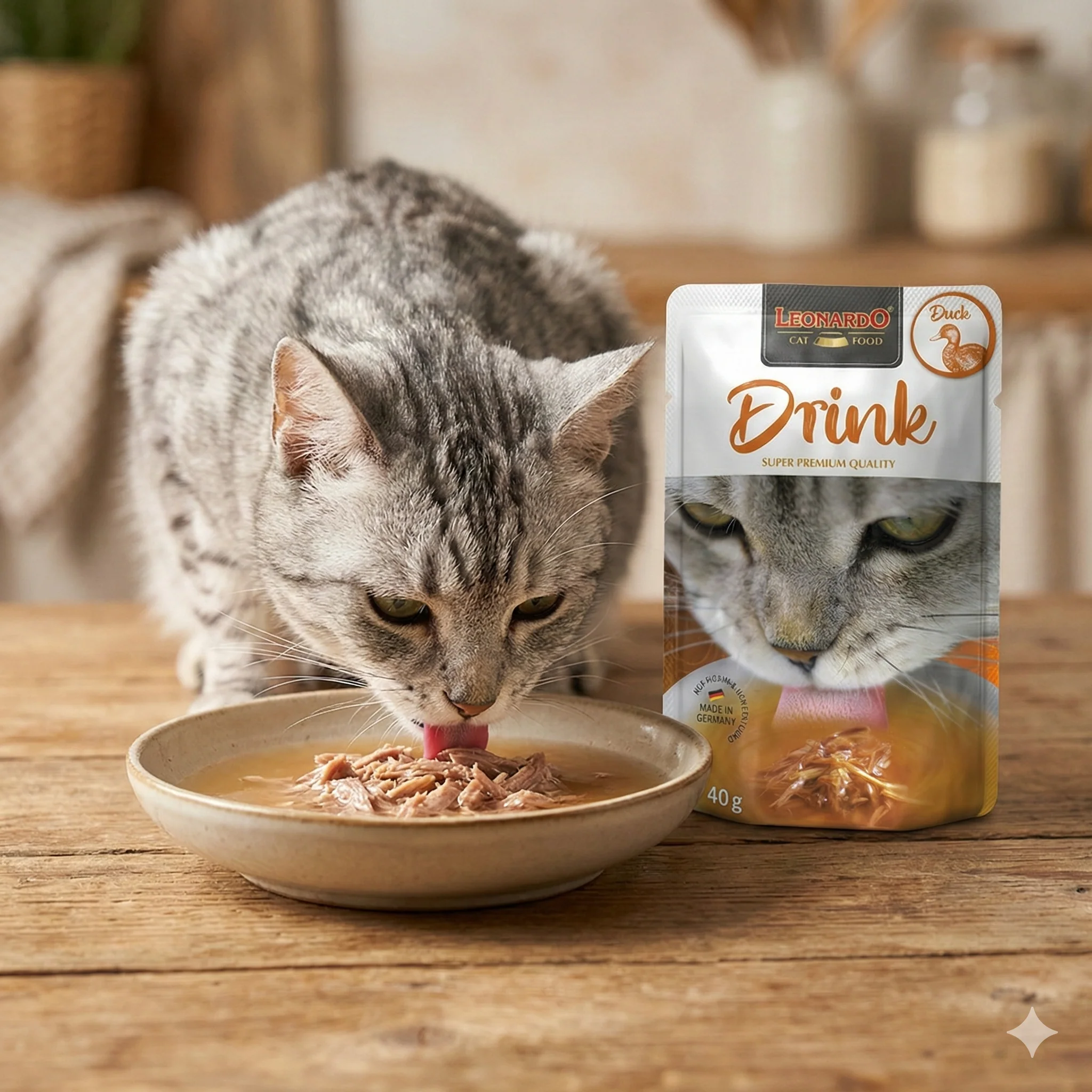 LEONARDO Drink With Duck Wet Cat Food - Image 4