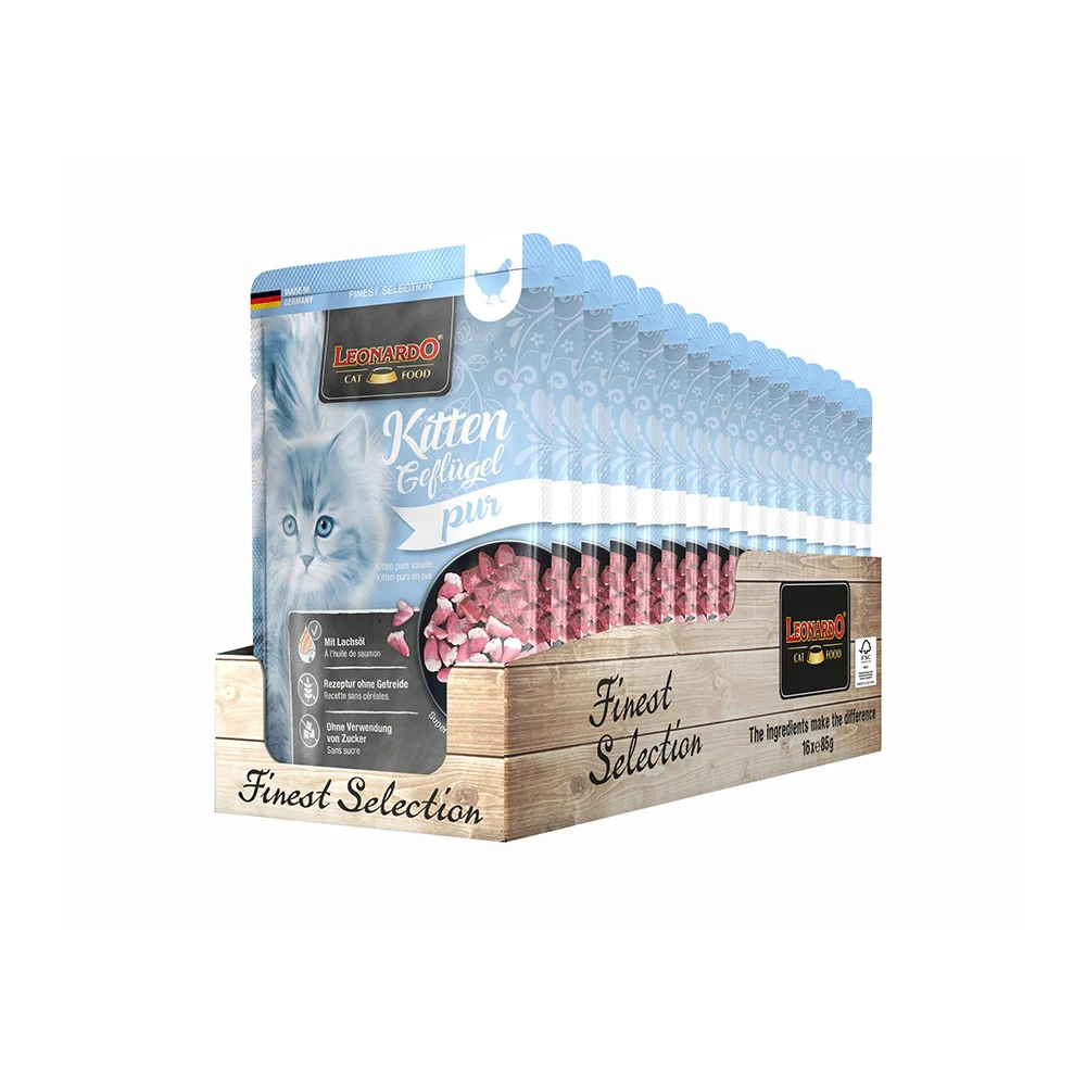 LEONARDO Finest  Selection Kitten Poultry Pure Wet Cat Food - Image 2
