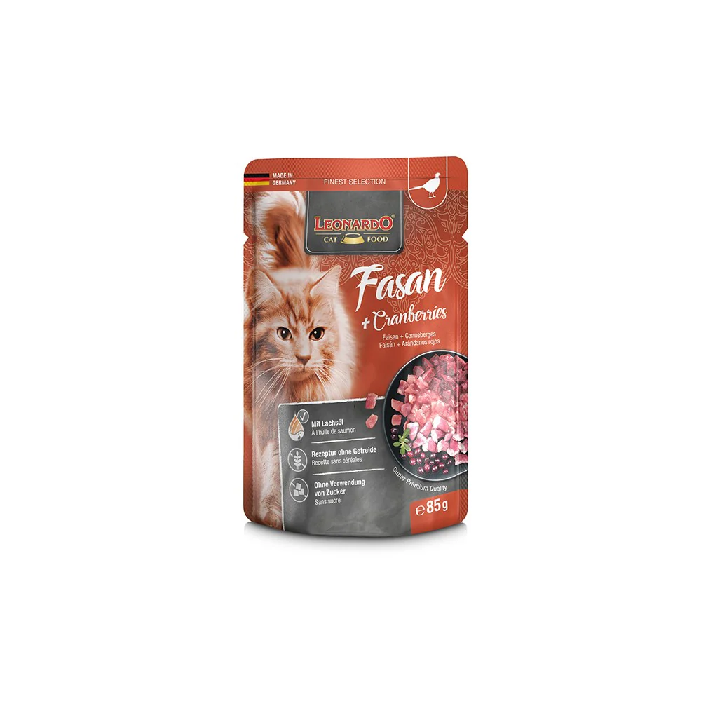 LEONARDO Finest Selection Pheasant + Cranberries Wet Cat Food