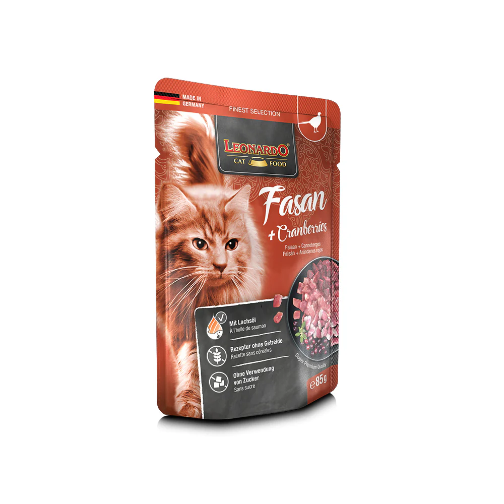 LEONARDO Finest Selection Pheasant + Cranberries Wet Cat Food - Image 2