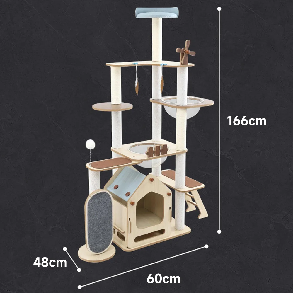 MARTINA Windmill Solid Wood Cat Climbing Tree PRO - Image 4