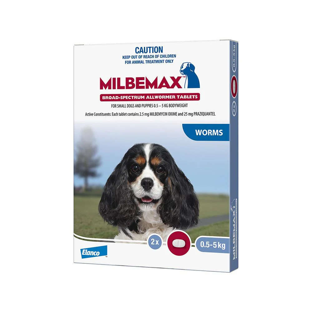 MILBEMAX Allwormer Dog 0.5-5KG 2 Tablets - Image 3