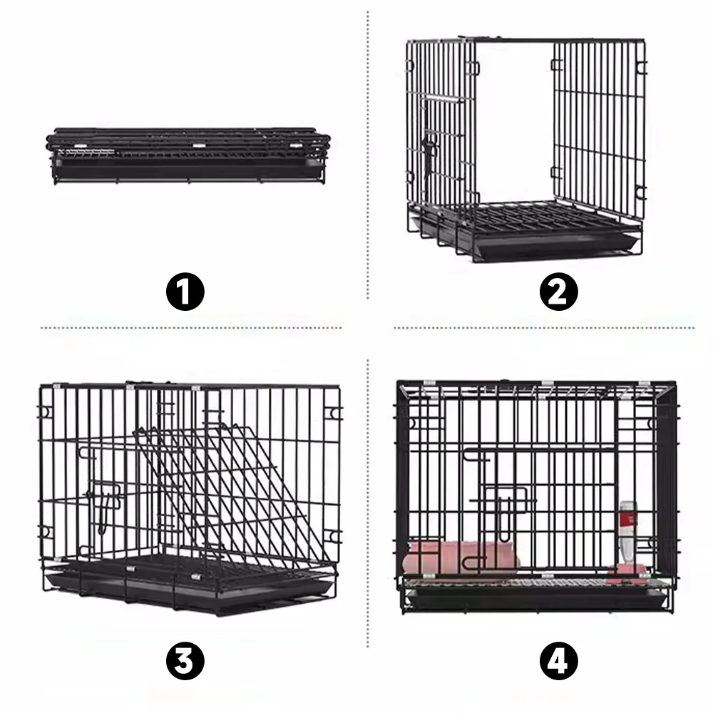 Multi-Function Pet Crate with Tray & Pad - Image 6