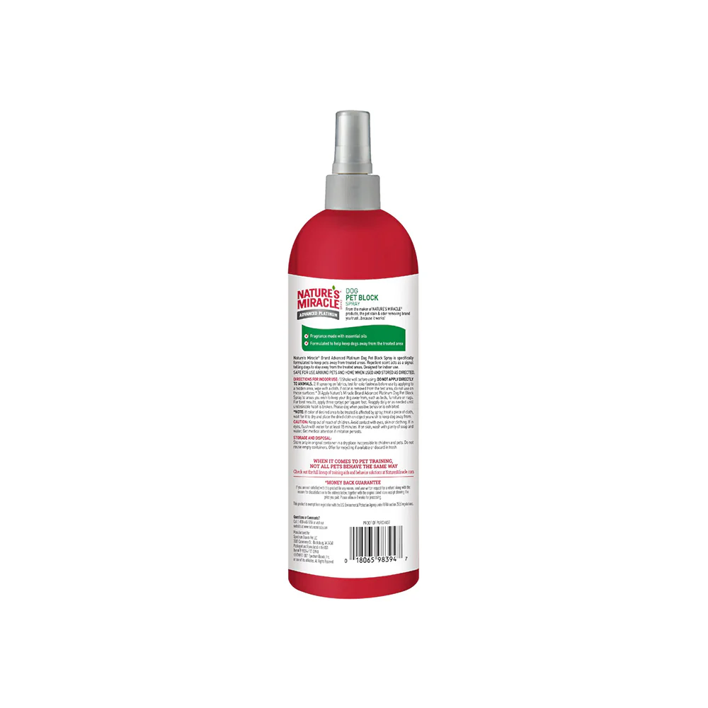NATURE'S MIRACLE Advanced Platinum Pet Block Indoor Training Spray for Dogs 473ml - Image 2